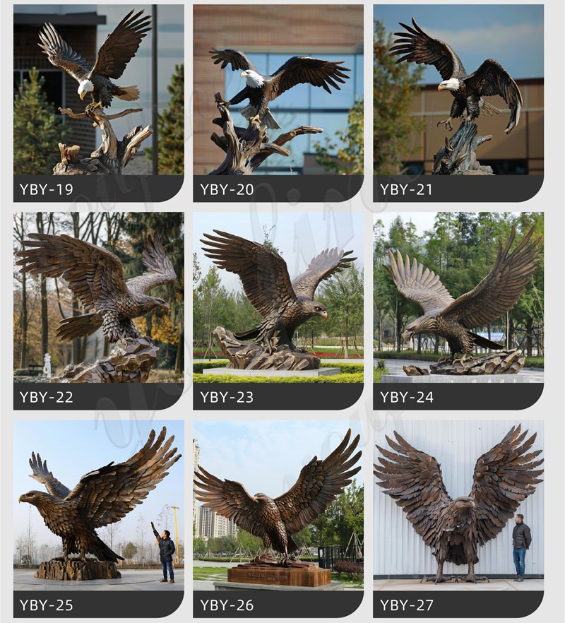 Large Flying Bronze Eagle Statues Wholesale from China Factory BOKK-601 - Bronze Eagle Sculpture - 2