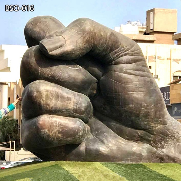 garden Large Bronze Fist Sculpture