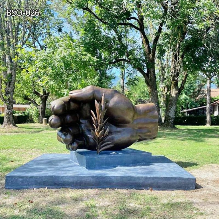 Bronze large hand bespoke sculpture