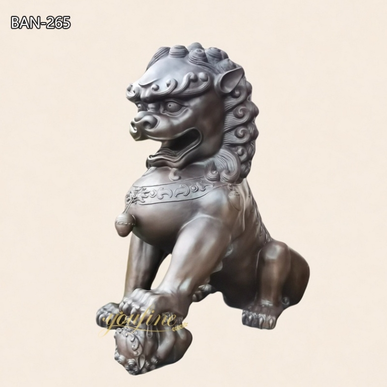 Bronze Chinese guardian lions