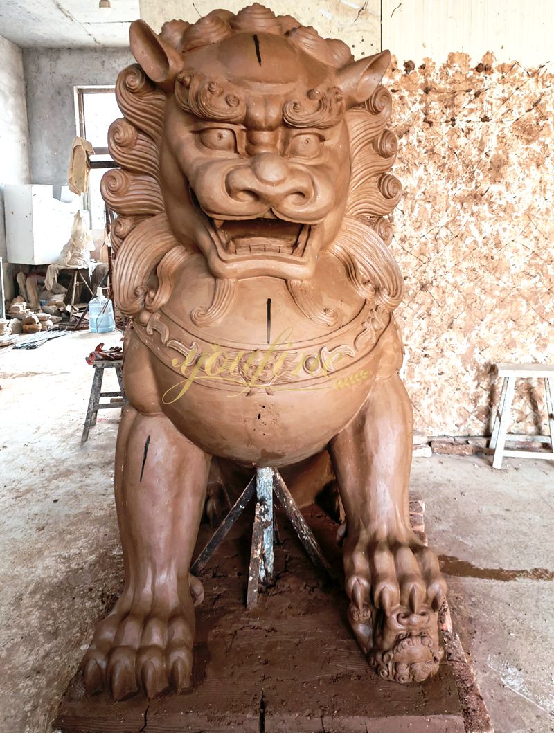 Chinese guardian lions Clay Models