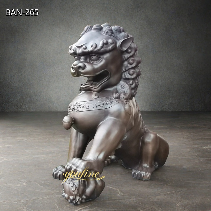 large Bronze Chinese guardian lions