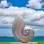 Garden bronze shell sculpture