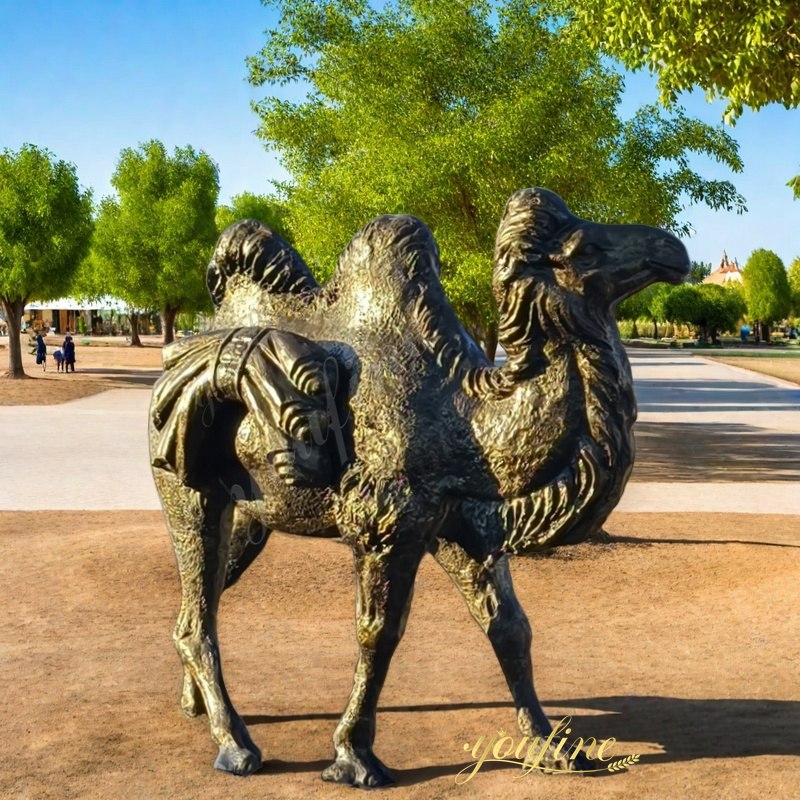 bronze camel garden statues