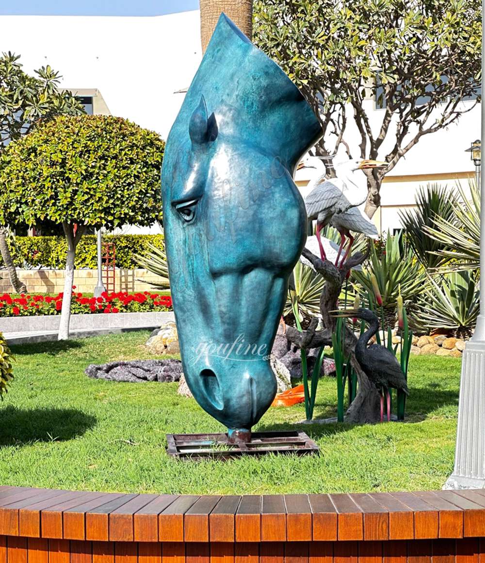 Bronze elk statue in private villa garden -- representing nobility and grace