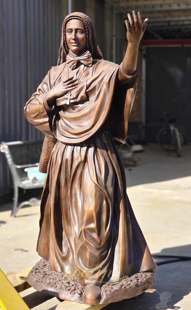 Life Size Bronze Mother Cabrini Statue BCH-023 - Bronze Religious Sculpture - 1