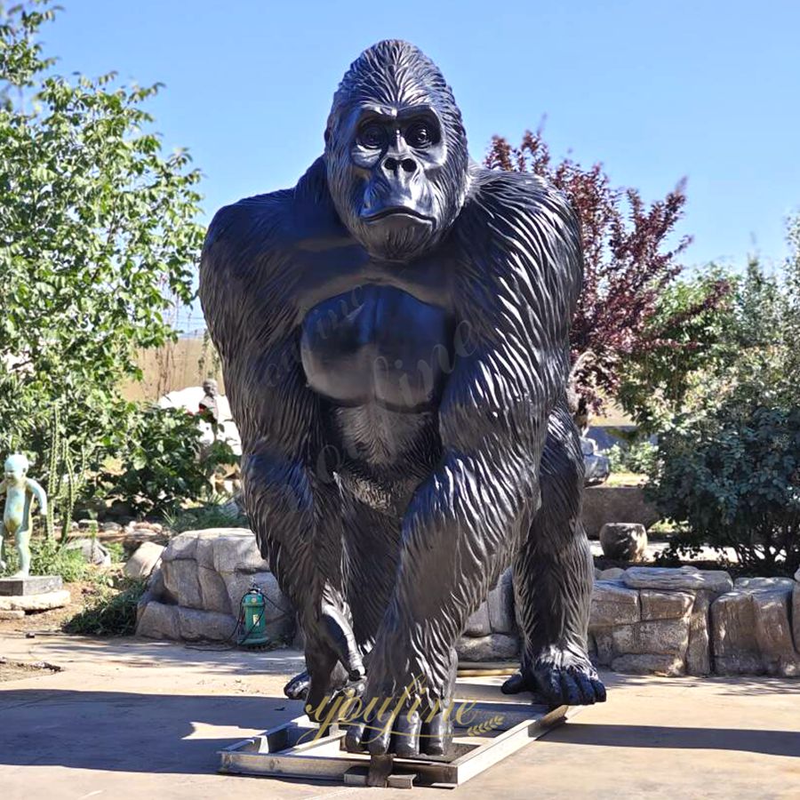 Bronze Gorilla Sculpture art