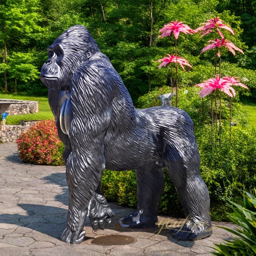Bronze Large Gorilla Sculpture art