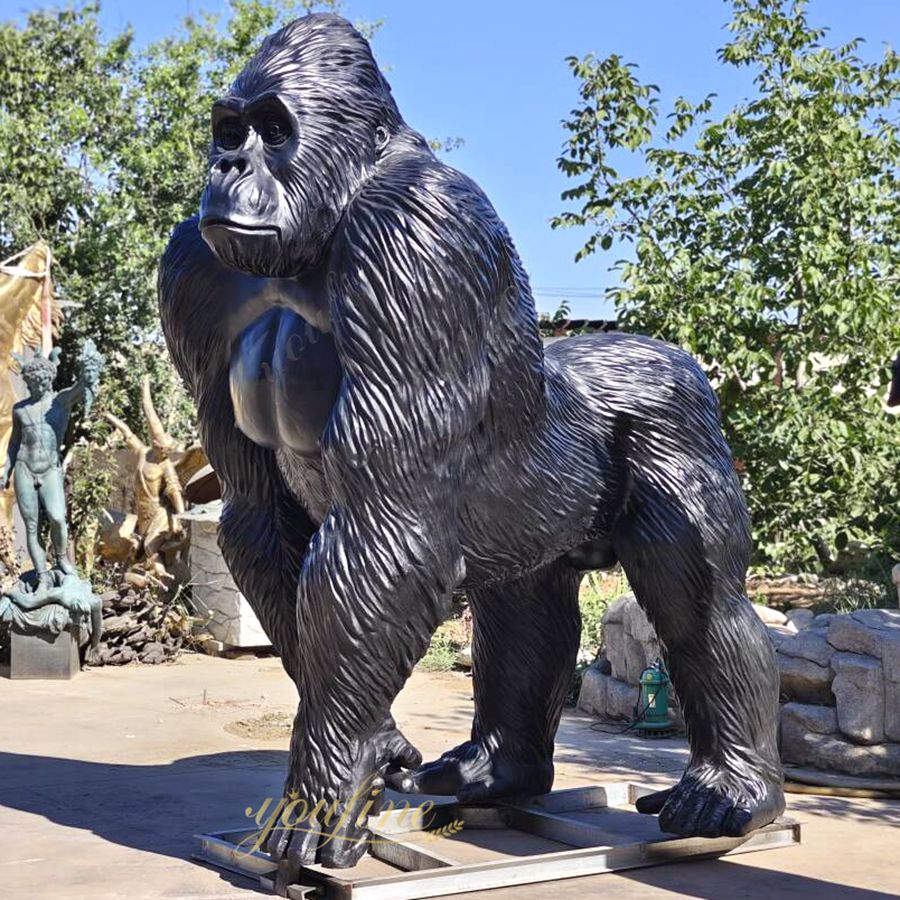 Outdoor Bronze Large Gorilla Statue BAN-041 - Bronze Monkey Statue - 8