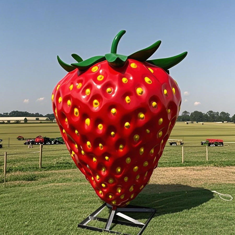 Fiberglass Strawberry statue art