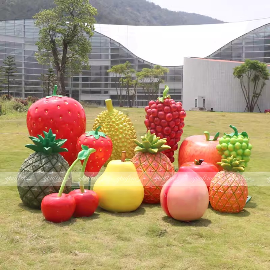 Garden Fiberglass Large Fruit Sculptures