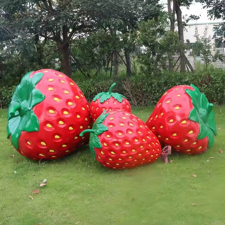 Large Fiberglass Strawberry statue art