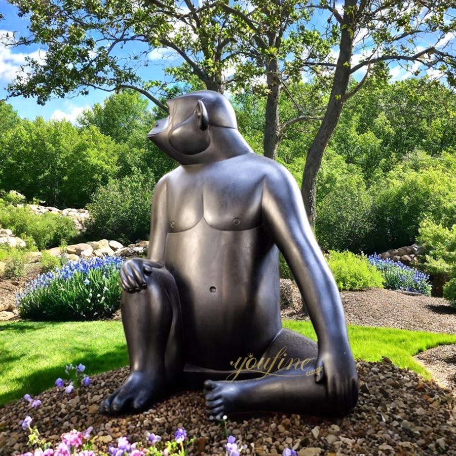 Large Sitting Monkey Statue