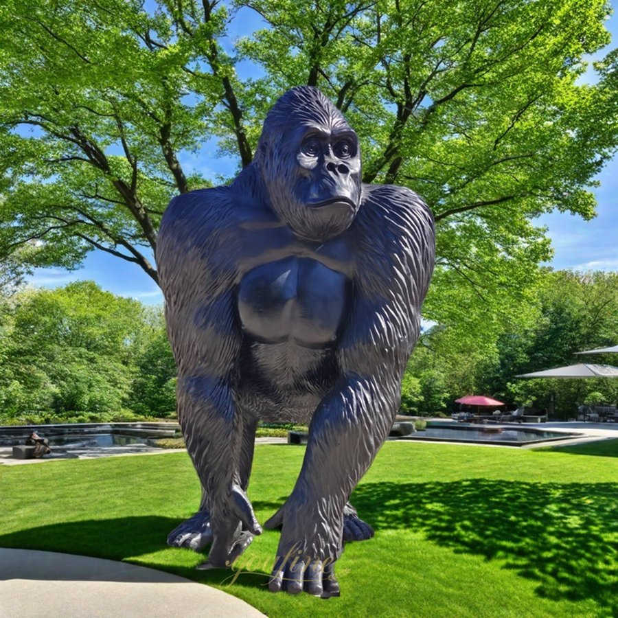 Outdoor Bronze Gorilla Sculpture