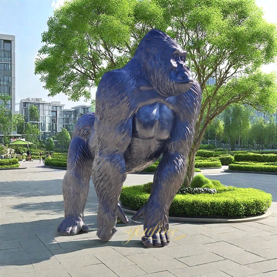 Outdoor Bronze Large Gorilla Sculpture art