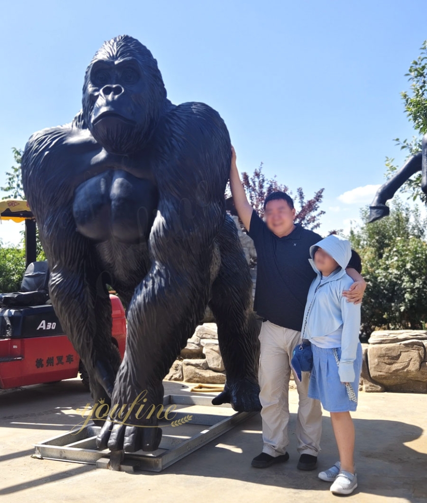 Outdoor Bronze Large Gorilla Statue BAN-041 - Bronze Monkey Statue - 1