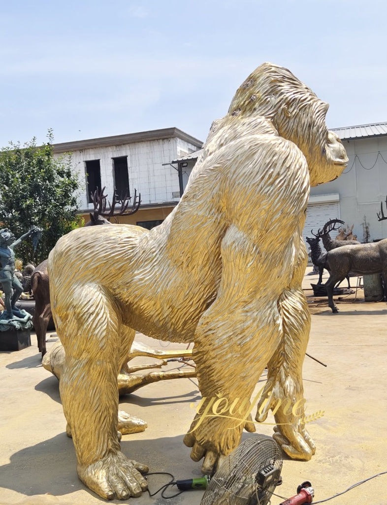 Outdoor Bronze Large Gorilla Statue BAN-041 - Bronze Monkey Statue - 6