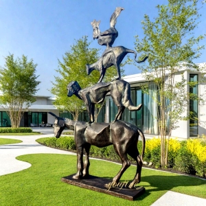 Famous Bronze Town Musicians of Bremen Statue