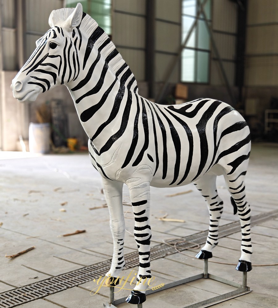 Standing Life Size Bronze Zebra Statue BAN-382 - Bronze Animal Fountain - 2