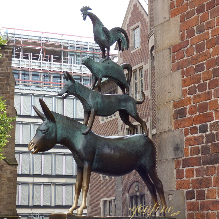 Town Musicians of Bremen bronze statue replica