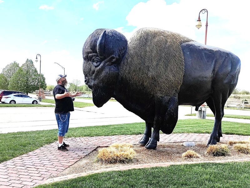 Bronze American Standing Bison Statue for Sale BOK1-004 - Bronze Buffalo Statue - 5