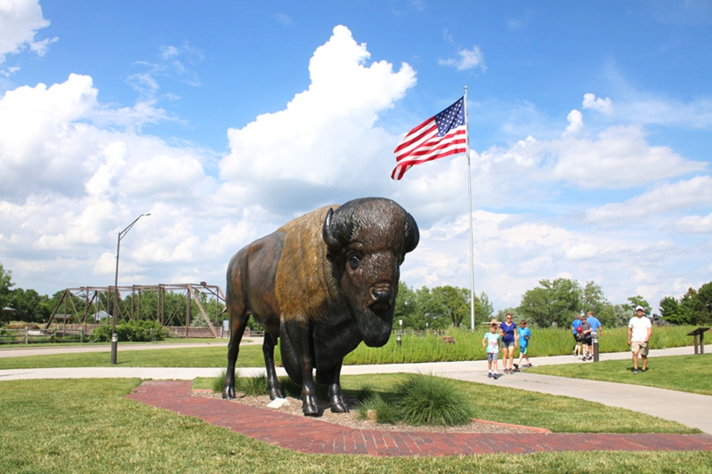 Bronze American Standing Bison Statue for Sale BOK1-004 - Bronze Buffalo Statue - 4