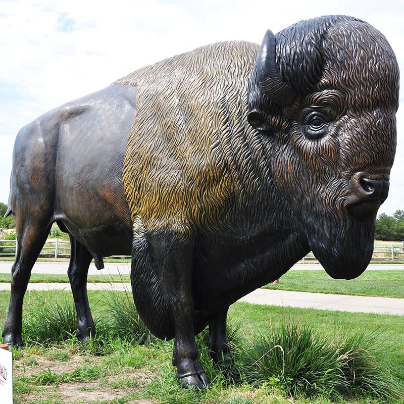 garden bison statue