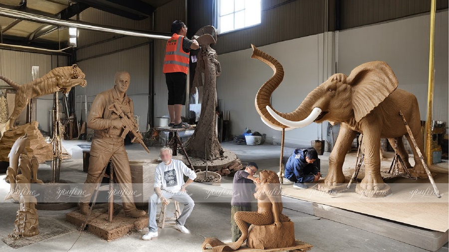 YouFine Bronze Foundry clay model workshop