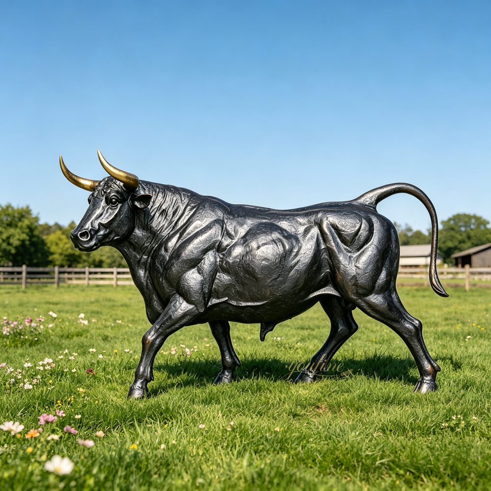 black Ox statue in farm