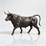 brown bronze Ox statue