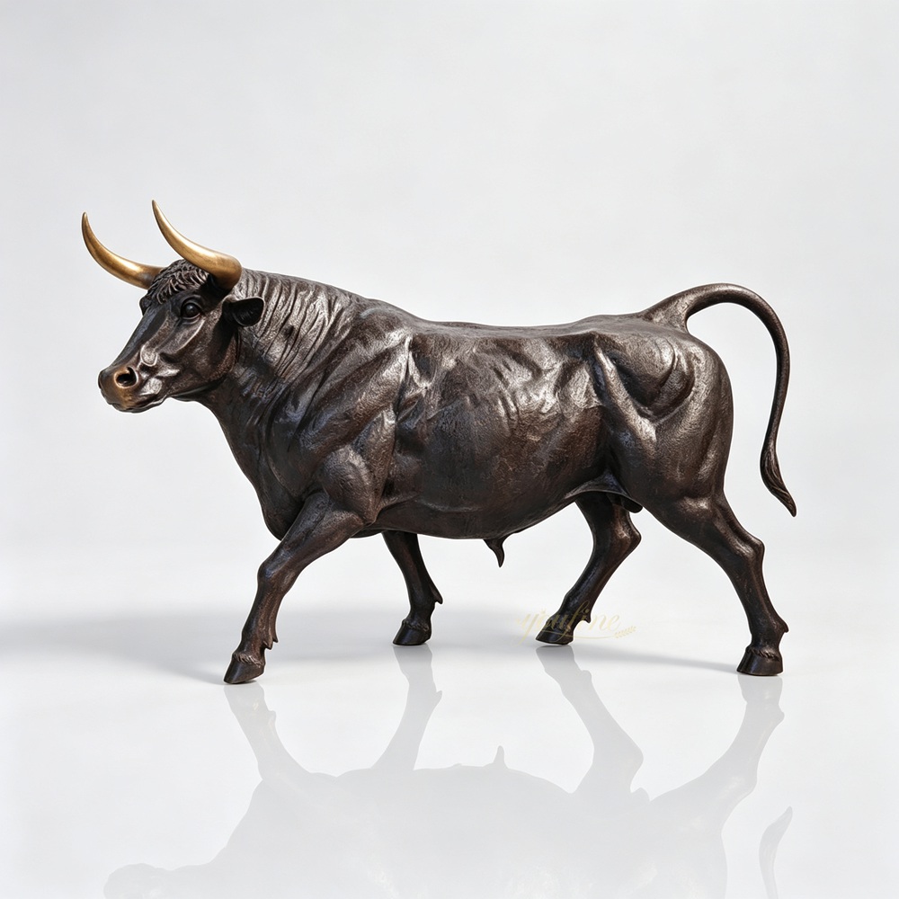 brown bronze Ox statue