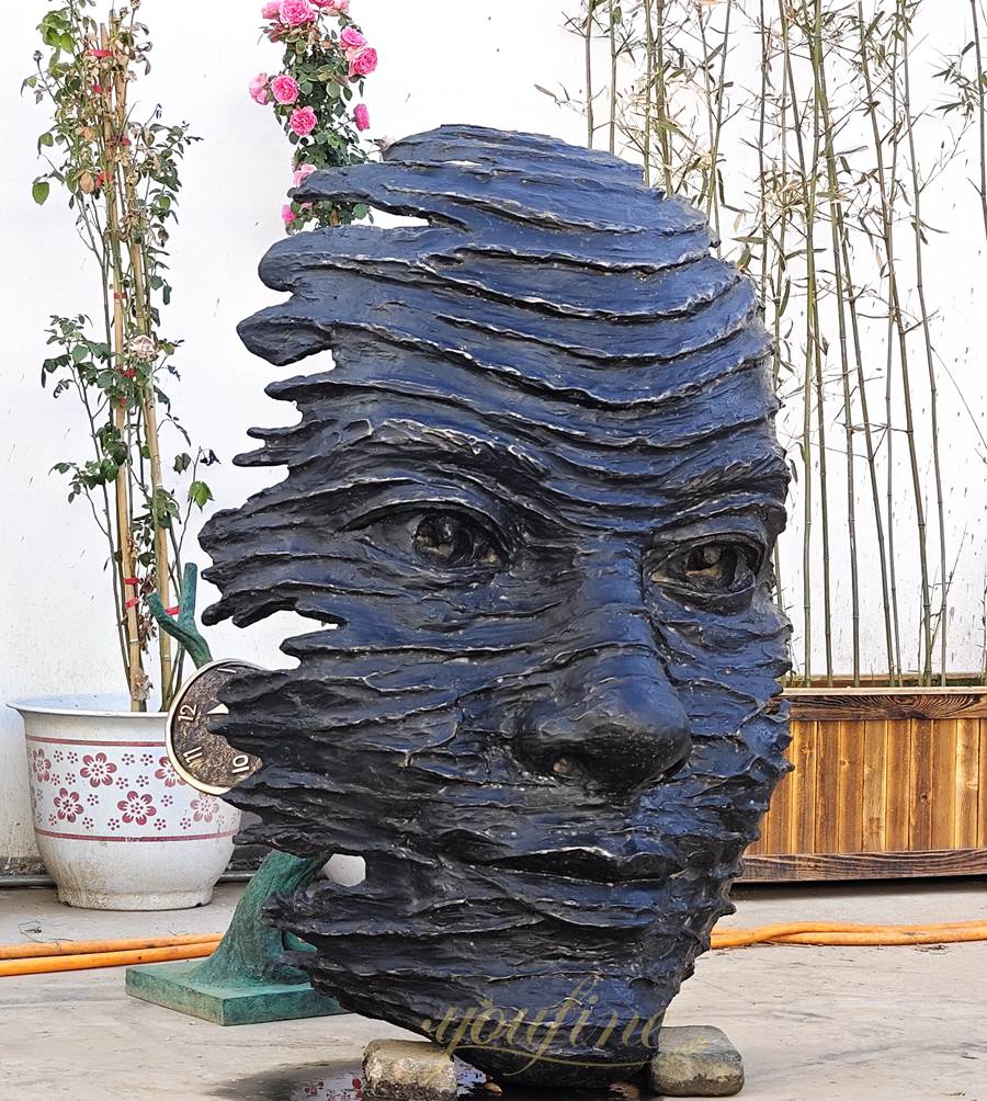 Abstract face sculpture