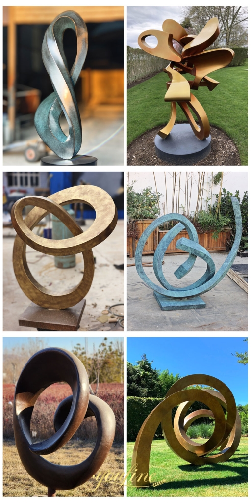 Rolled up leaves Sculpture Bronze Abstract Art BAB-021 - Abstract Bronze Sculpture - 4