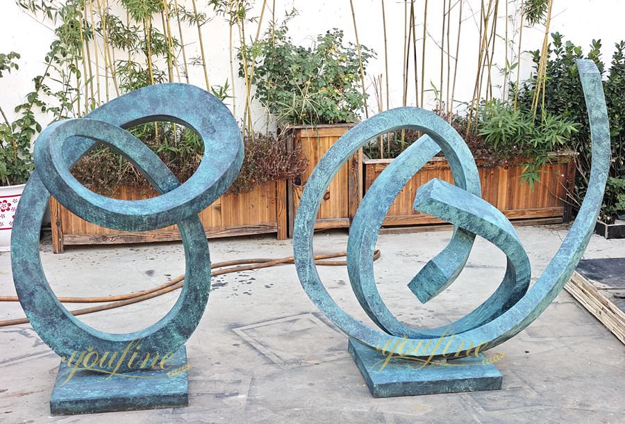 Circular Abstract Bronze Sculpture