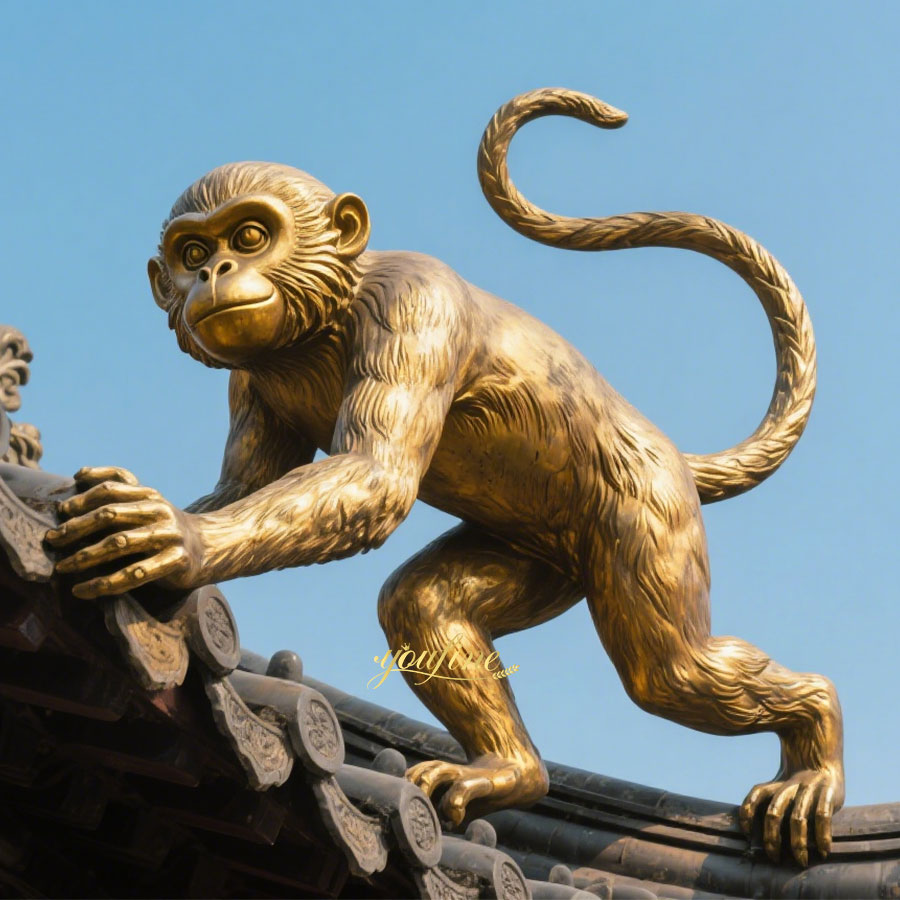 Giant Bronze Golden Monkey Sculpture