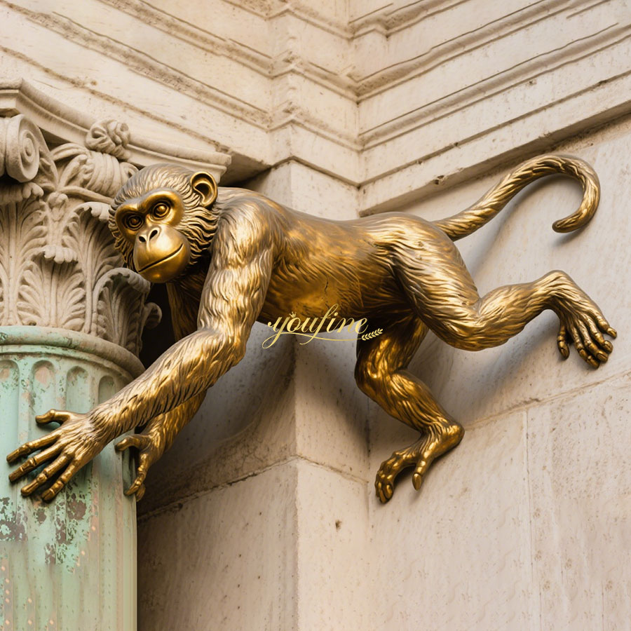 Giant Bronze Golden Monkey Statue BAN-505 - Bronze Monkey Statue - 1
