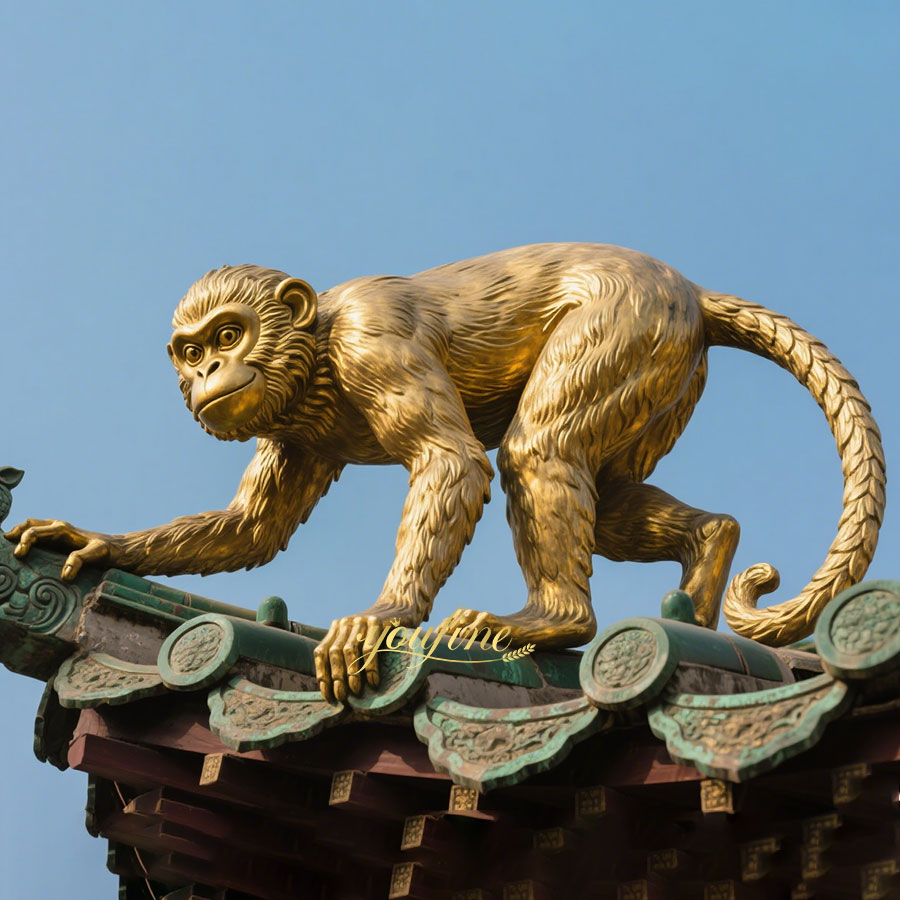 Giant Bronze Golden Monkey Statue BAN-505 - Bronze Monkey Statue - 4
