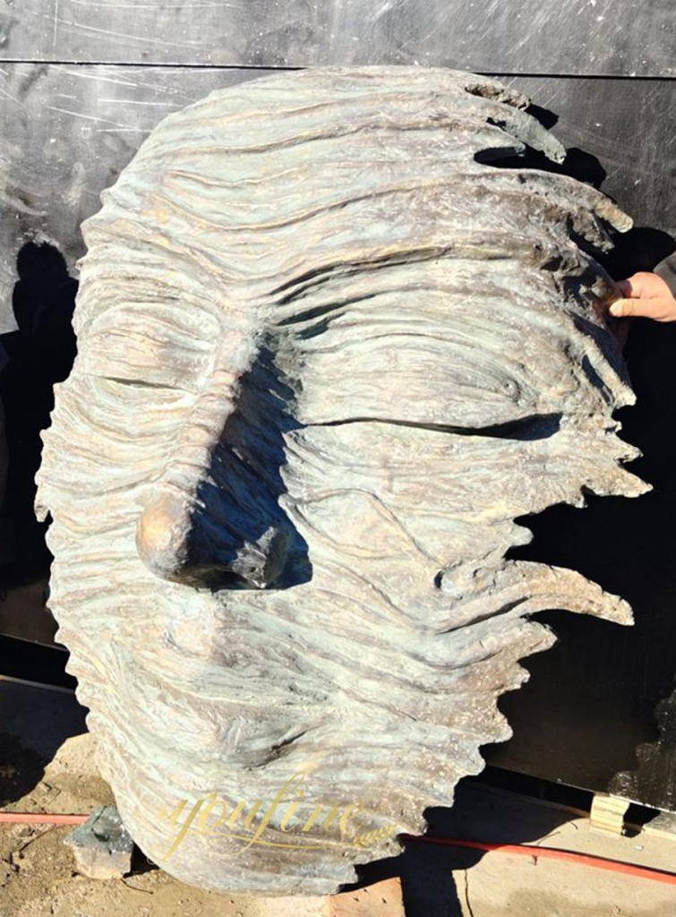 bronze Abstract face sculpture