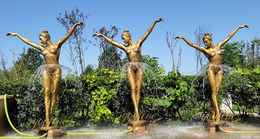 bronze Ballerina Sculpture Fountain