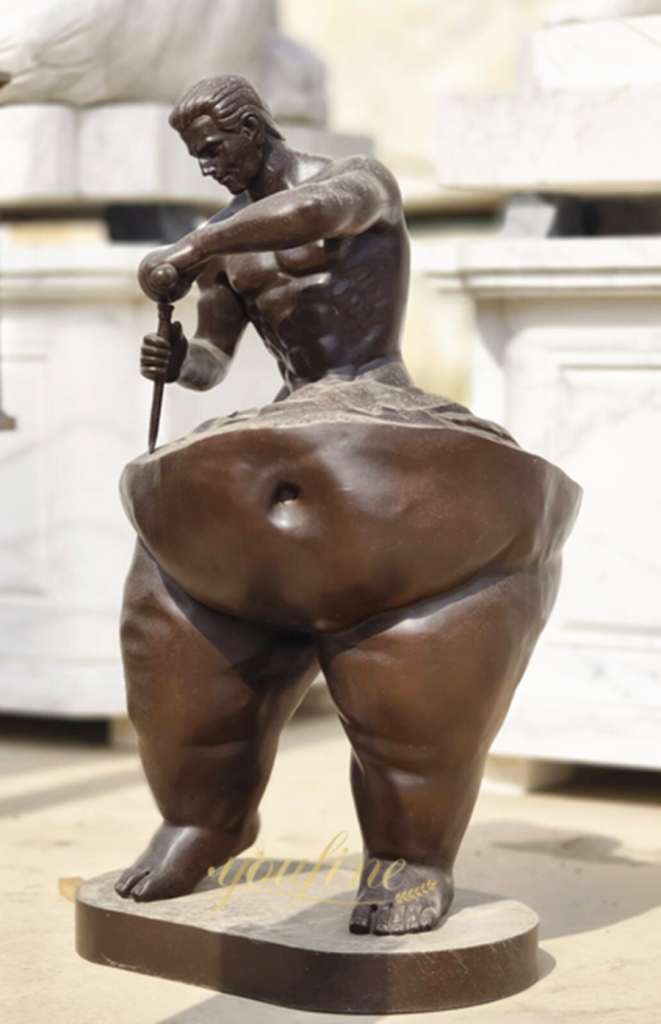 Man carving self sculpture