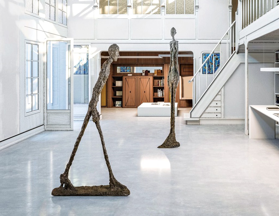 bronze Walking Man