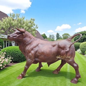 Large Walking Outdoor Bull Statue BOKK-684