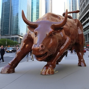Large Bronze Wall Street Bull Statue for Sale BOKK-529