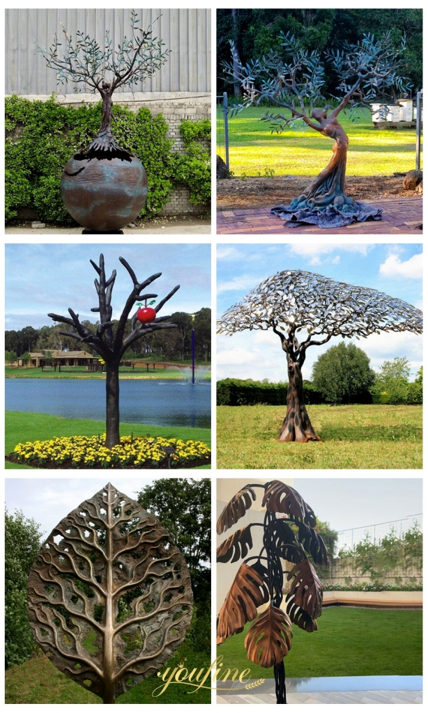Large Bronze Pine Tree Sculpture BSO-038 - Bronze Garden Statue - 5
