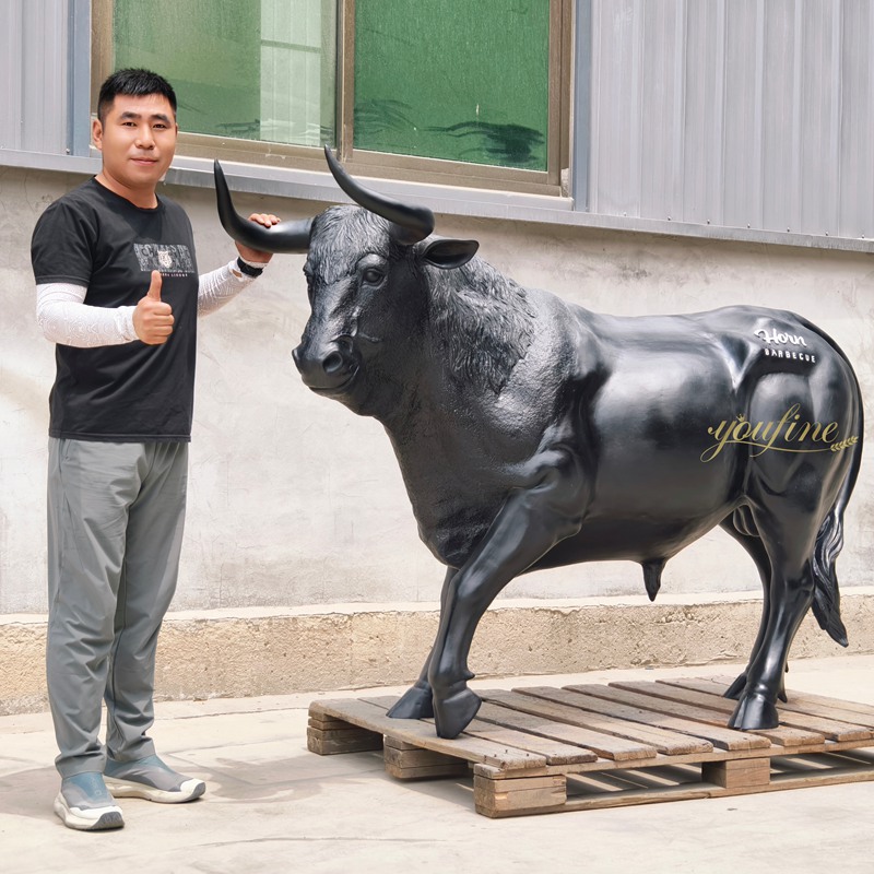 Bronze Life-Size Bull Statue for Sale BOKK-353 - Bronze Bull Sculpture - 3