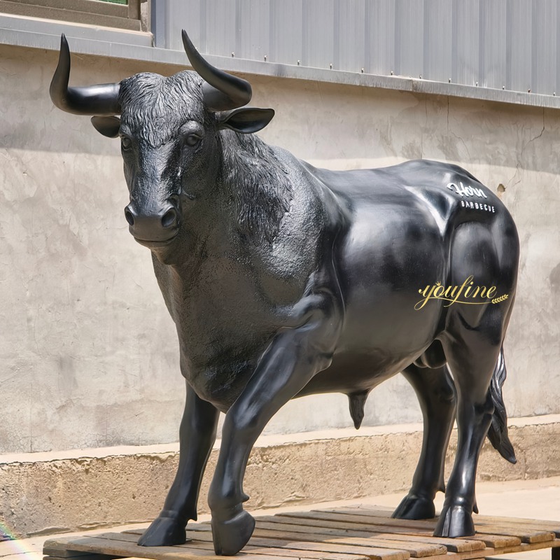Bronze Life-Size Bull Statue for Sale BOKK-353 - Bronze Bull Sculpture - 9