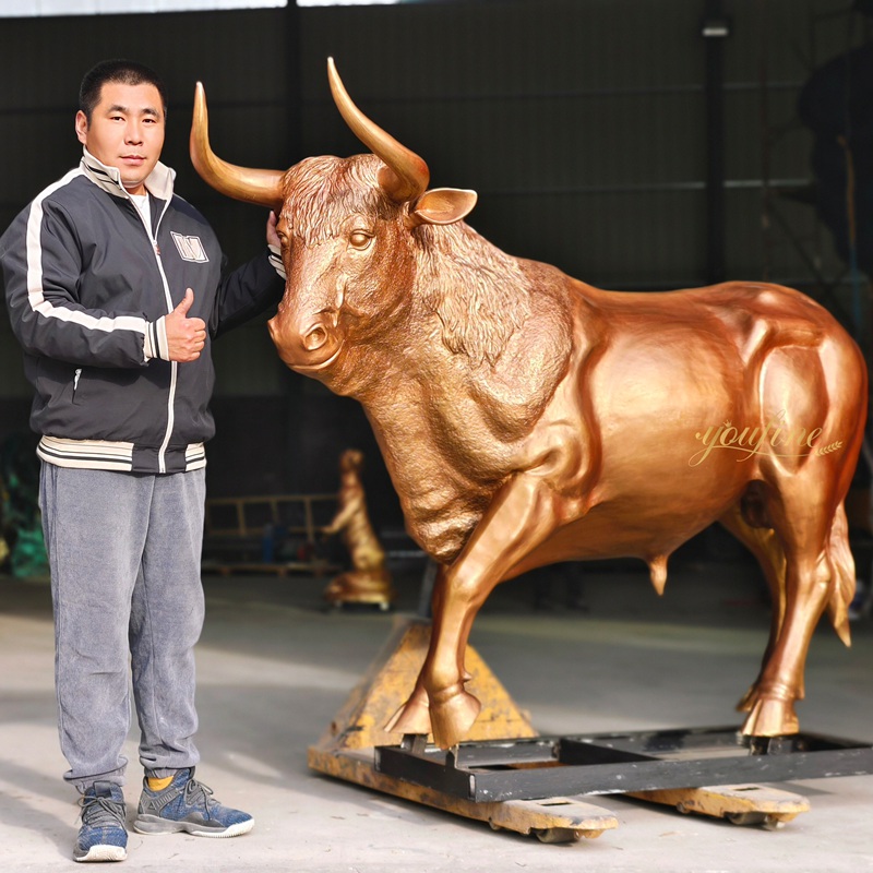 Bronze Life-Size Bull Statue for Sale BOKK-353 - Bronze Bull Sculpture - 2