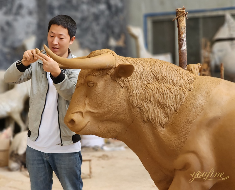 Bronze Life-Size Bull Statue for Sale BOKK-353 - Bronze Bull Sculpture - 5