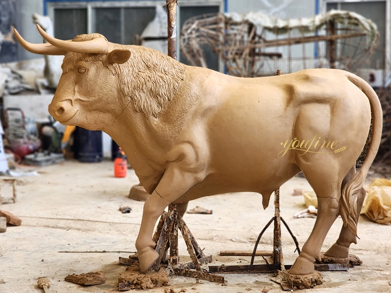 Bronze Life-Size Bull Statue for Sale BOKK-353 - Bronze Bull Sculpture - 4