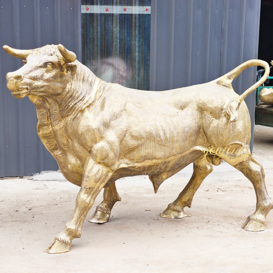 Large Walking Outdoor Bull Statue BOKK-684 - Bronze Bull Sculpture - 5